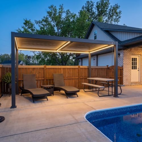 purple leaf 92ks outdoor pergola 8' x 14' shown in use
