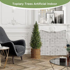 vitalismo 5ft uv-resistant artificial cedar trees for front, package contents