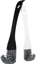 2-Color Stove Cleaning Brush - 2-in-1 Scraper & Brush Set(White & Black) | Grill Cleaning Tool with Curved Design