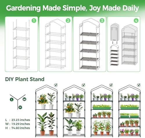 mini greenhouse for indoor outdoor: ohuhu 23 x, front angle view