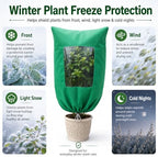 95 x 95 inch plant covers with clear showing dimensions