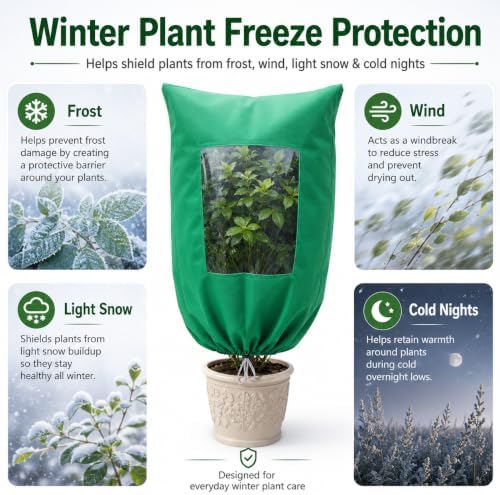 95 x 95 inch plant covers with clear showing dimensions