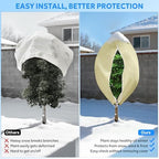 mixc 4 packs 2 size plant covers freeze shown in use