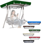 Patio Swing Canopy, Outdoor Swing Replacement Top Cover 65x45/75x45/78x47/85x45in Porch Swing Canopy Cover Anti UV Sun Shade Canopy for Garden Yard Park Seat(Green,75x47in-190x120cm)