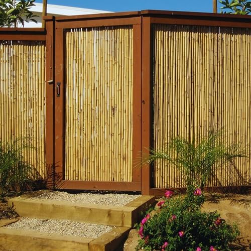 forever bamboo natural bamboo fencing decorative rolled fence on a desk or shelf