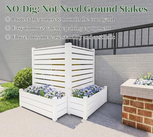 no-dig air conditioner fence 36" w x 45" shown in use