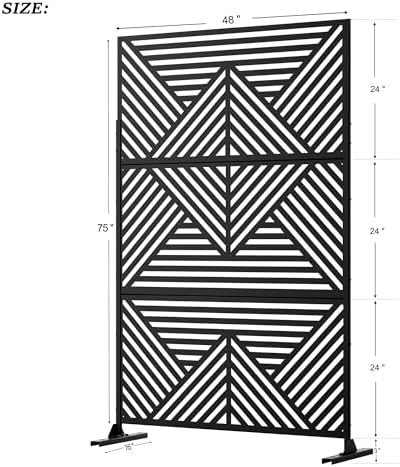 casaphoria 72" h x 47" w metal outdoor, front angle view