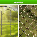 decorative garden fence 24in x 30ft, flower bed showing dimensions
