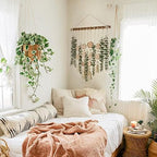 artificial eucalyptus wall decor fake greenery leaves stems on a desk or shelf