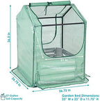 sunnydaze steel raised garden bed with mini greenhouse, close-up detail