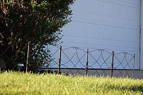 ashmanonline galvanized garden fence 24in x 10ft, black on a desk or shelf