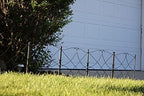 ashmanonline galvanized garden fence 24in x 10ft, black on a desk or shelf