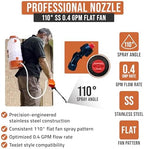 petratools hd3000 3 gallon battery powered backpack sprayer showing dimensions