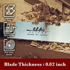 suizan ryoba double edge saw 7" - japanese showing dimensions