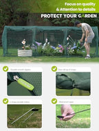 poray large 12.3x4ft tunnel plant netting cover,4.1ft tall, package contents