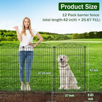 12 panel no dig decorative garden fence 42" shown in use