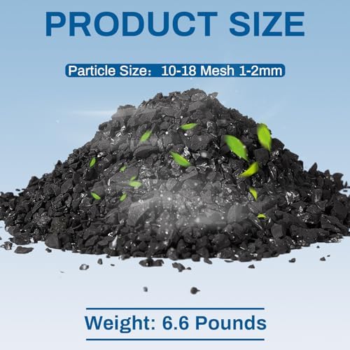 timgle 6.6 lbs activated charcoal bulk coconut granular shown in use