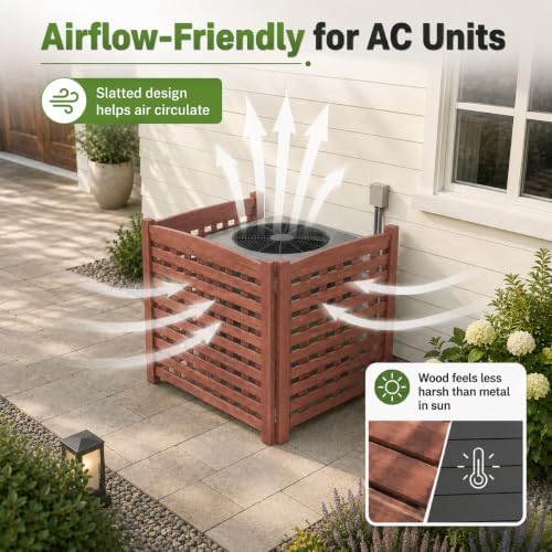 32" w x 38" h air conditioner fence, close-up detail