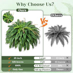 48 inch 128 leaves artificial ferns for outdoors shown in use