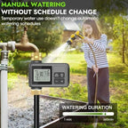120ft drip irrigation system with smart water timer, front angle view