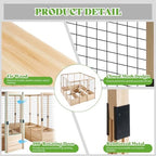 papajet 9 grids raised garden bed, u-shape wooden showing dimensions