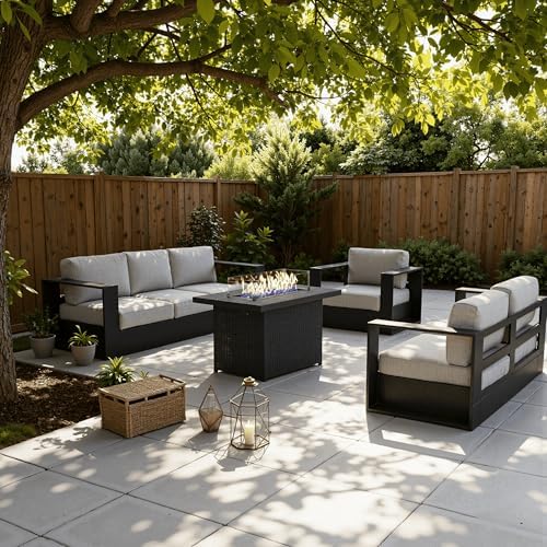 layinsun 4 piece oversized aluminum outdoor furniture set, package contents