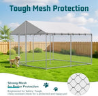 10x10 ft dog kennel outdoor,dog run,dog enclosure with, side view