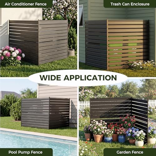 50"w x 48"h air conditioner fence, 2 panels on a desk or shelf
