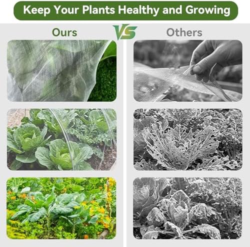garden netting kit for raised beds, 10x50ft ultra, close-up detail