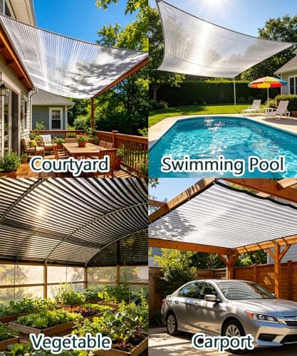 e.share 80-85% reflective aluminet shade cloth,10ft x 16ft shown in use