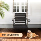 vingli 2.2ft hdpe porch swing with cup holder on a desk or shelf