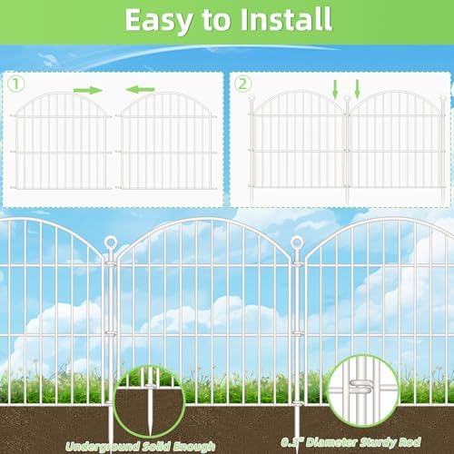 decorative garden fence, 24in (h) x 20ft(l) no, front angle view