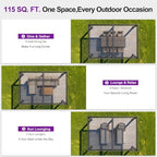 purple leaf 92ks outdoor pergola 8' x 14', view 9