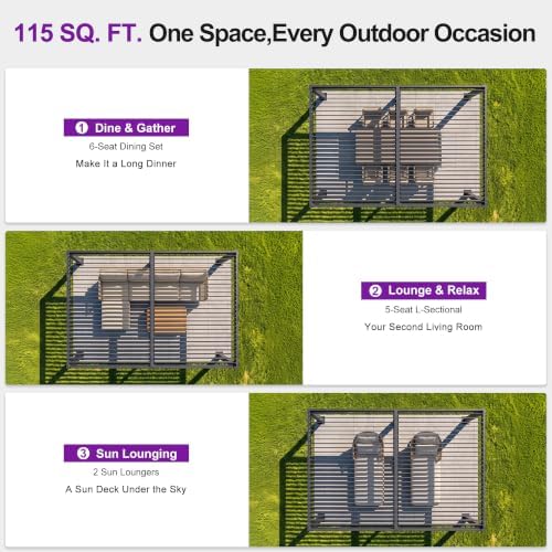purple leaf 92ks outdoor pergola 8' x 14', view 9