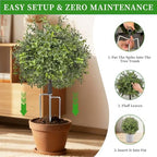 ereal 24'' artificial boxwood topiary, pack of 2, front angle view