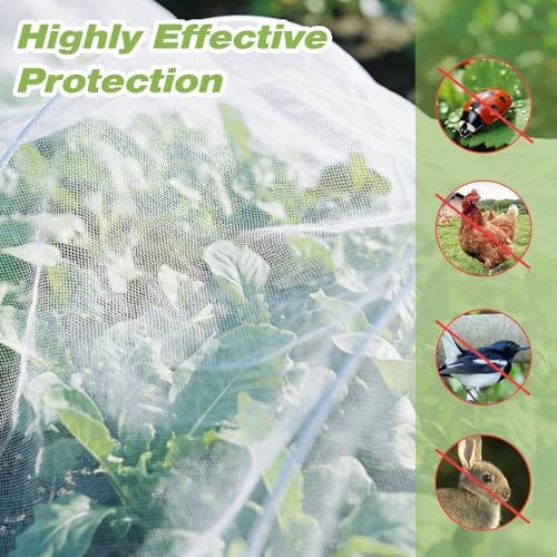 ultra fine garden netting,10'x49' plant netting pest barrier, package contents