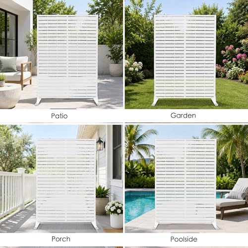 kozyard metal privacy screen 74" h x 47.2" on a desk or shelf