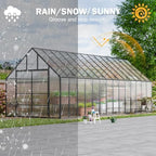 cdcasa 10x28 ft greenhouse for outdoors,large easy assembly, package contents