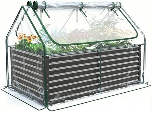 quictent large raised garden bed with cover 6x3x2, main product view
