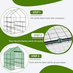 outvita walk-in greenhouse, 3 tiers 8 shelves, durable on a desk or shelf