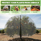 20ft x 20ft extra large fruit tree netting, side view
