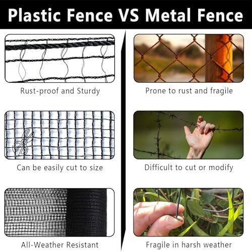 poyee deer fence netting 4x100ft plastic mesh netting, front angle view
