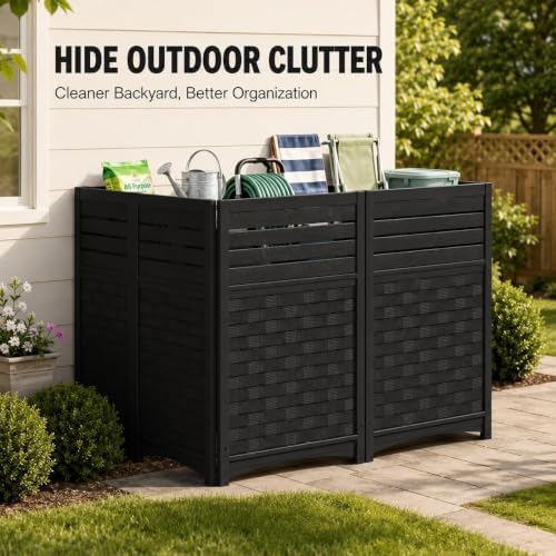 addok outdoor privacy screen, 45" h x 22", front angle view