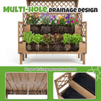 elevated raised garden bed with trellis & 2, package contents