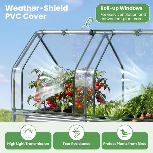 giantex 4x2x3 ft galvanized raised garden bed with, package contents