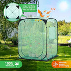 ohuhu pop up greenhouse for outdoors, portable walk-in, side view