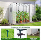 ohuhu tomato greenhouse for outdoors: portable lean to, side view