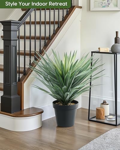 velener artificial agave plant in black pot with, package contents