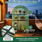 4-tier mini greenhouse for outdoors, 40" x 18" showing dimensions