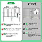adavin 24in collapsible garden fence border, 20 panels, side view